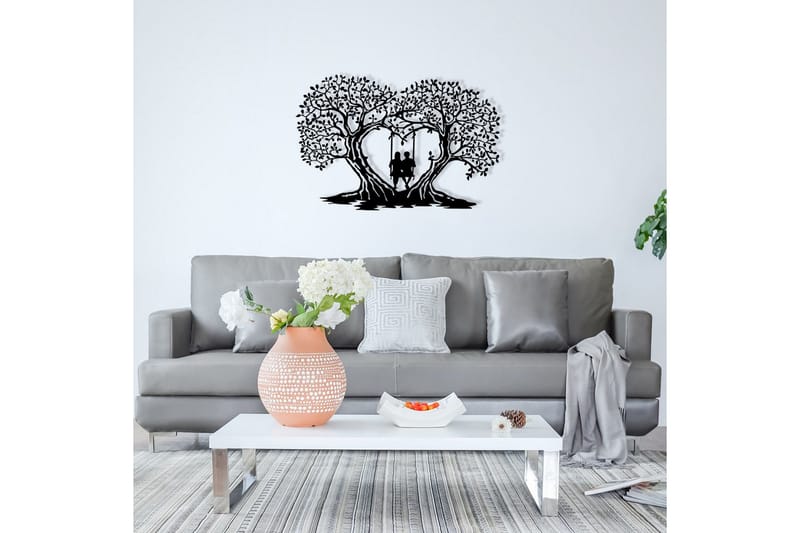 Love Tree Väggdekor - Svart - Inredning & dekor - Väggdekor - Skyltar - Plåtskylt