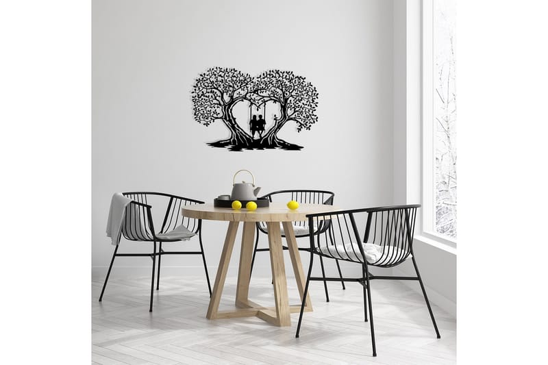 Love Tree Väggdekor - Svart - Inredning & dekor - Väggdekor - Skyltar - Plåtskylt