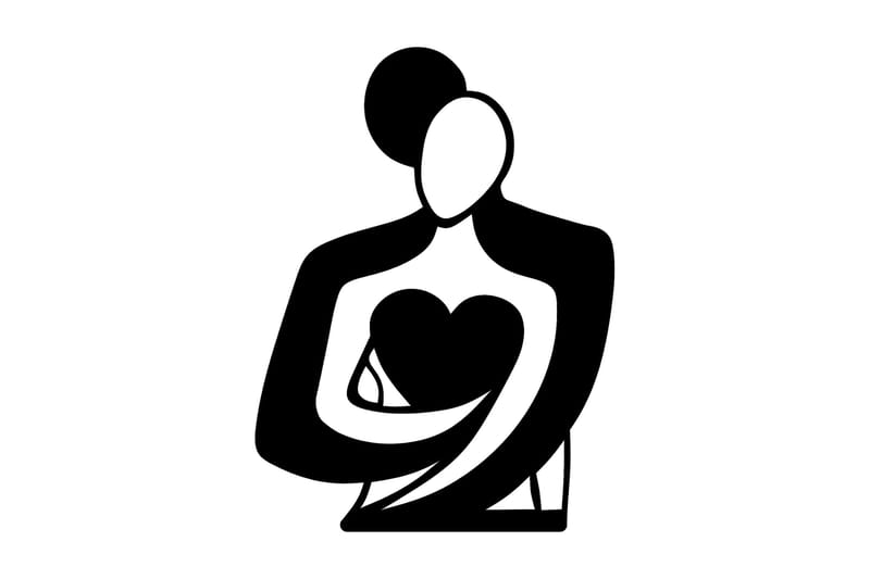 Love Väggdekor, Svart