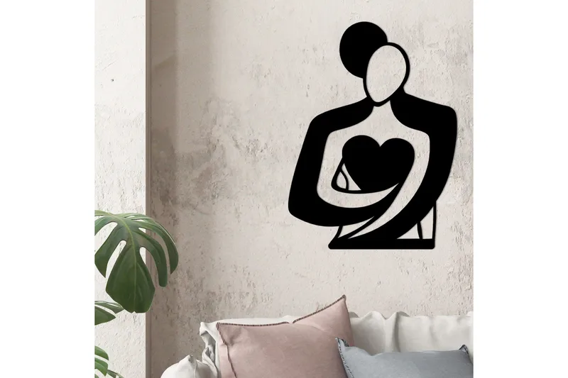 Love Väggdekor - Svart - Inredning & dekor - Väggdekor - Skyltar - Plåtskylt