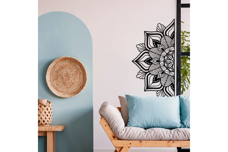 Mandala 1 Väggdekor - Svart - Inredning & dekor - Väggdekor - Skyltar - Plåtskylt
