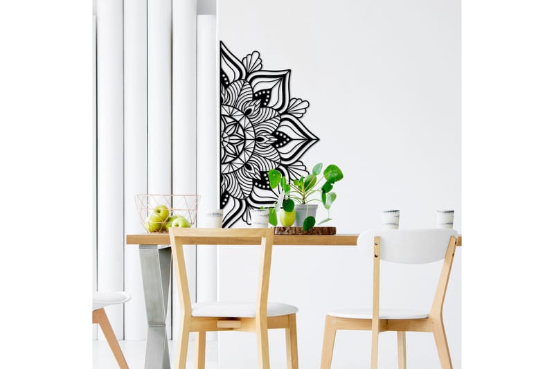 Mandala 1 Väggdekor - Svart - Inredning & dekor - Väggdekor - Skyltar - Plåtskylt