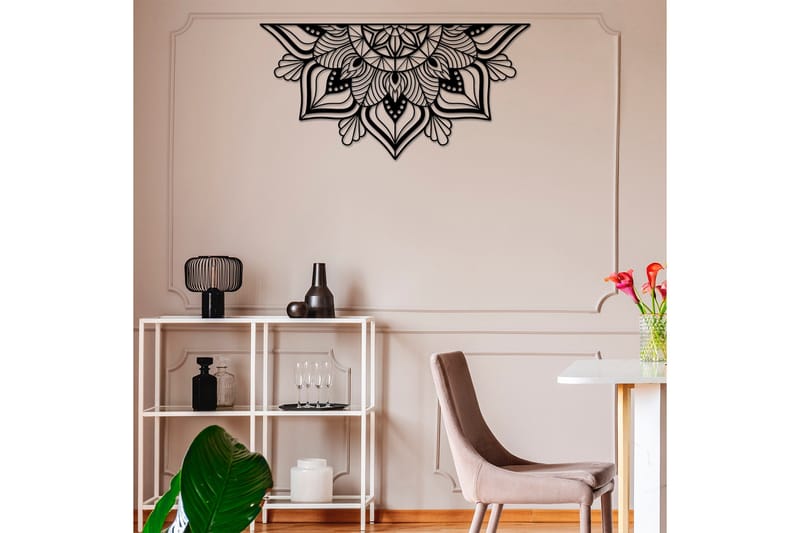 Mandala 1 Väggdekor - Svart - Inredning & dekor - Väggdekor - Skyltar - Plåtskylt