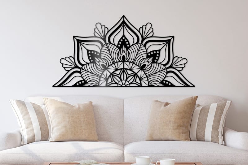 Mandala 1 Väggdekor - Svart - Inredning & dekor - Väggdekor - Skyltar - Plåtskylt