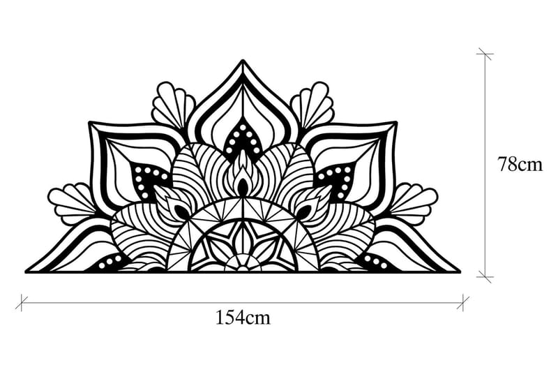 Mandala 1 Väggdekor - Svart - Inredning & dekor - Väggdekor - Skyltar - Plåtskylt