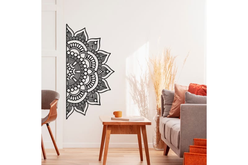 MANDALA 3 Väggdekor Svart - Inredning & dekor - Väggdekor - Skyltar - Plåtskylt