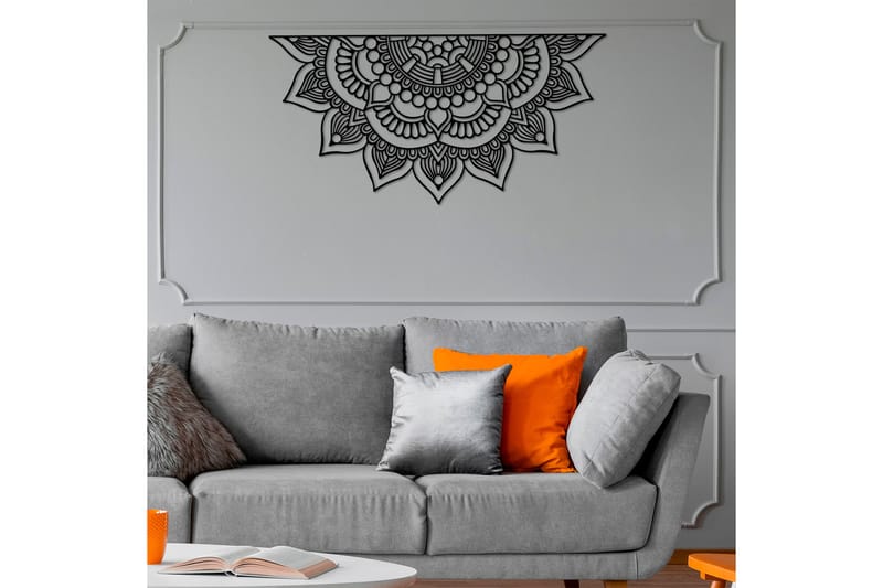 MANDALA 3 Väggdekor Svart - Inredning & dekor - Väggdekor - Skyltar - Plåtskylt
