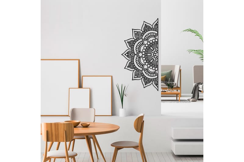 MANDALA 3 Väggdekor Svart - Inredning & dekor - Väggdekor - Skyltar - Plåtskylt