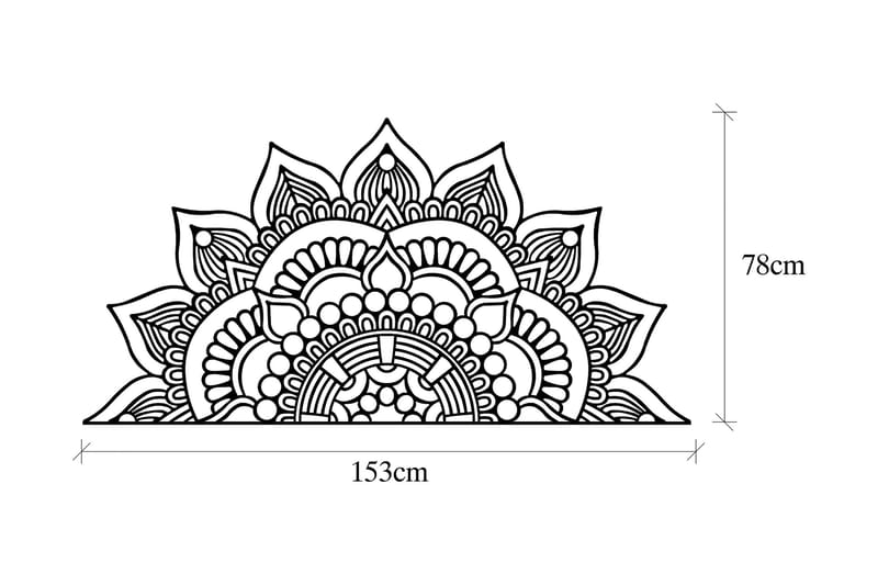 MANDALA 3 Väggdekor Svart - Inredning & dekor - Väggdekor - Skyltar - Plåtskylt