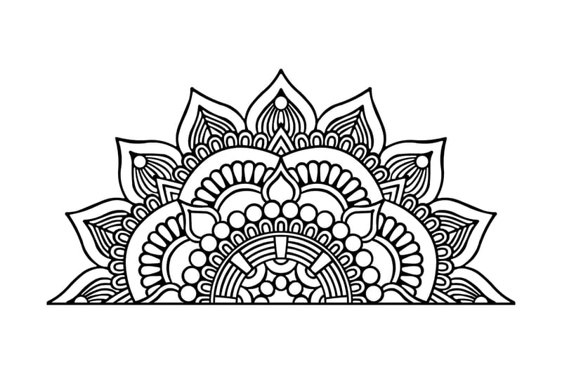 MANDALA 3 Väggdekor Svart - Inredning & dekor - Väggdekor - Skyltar - Plåtskylt
