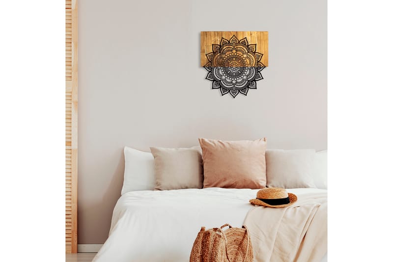 MANDALA 4 Väggdekor Natur/Svart - Inredning & dekor - Väggdekor - Skyltar - Plåtskylt
