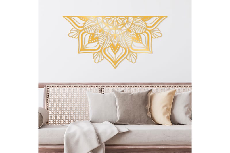 MANDALAS 1 Väggdekor Guld - Inredning & dekor - Väggdekor - Skyltar - Plåtskylt