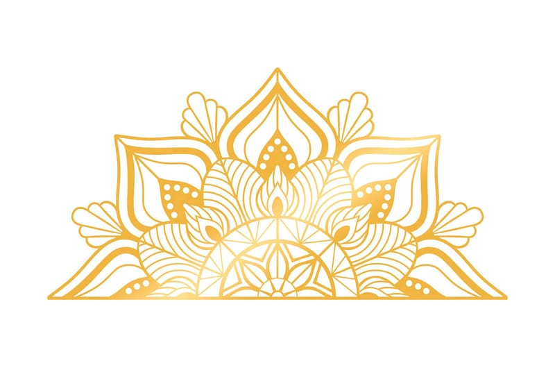 MANDALAS 1 Väggdekor Guld - Inredning & dekor - Väggdekor - Skyltar - Plåtskylt