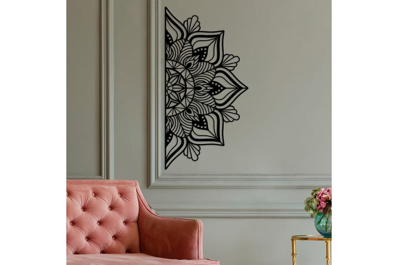 MANDALAS 1 Väggdekor Svart - Inredning & dekor - Väggdekor - Skyltar - Plåtskylt