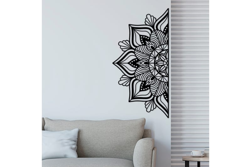 MANDALAS 1 Väggdekor Svart - Inredning & dekor - Väggdekor - Skyltar - Plåtskylt
