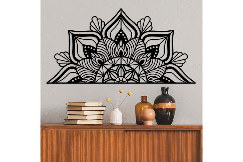 MANDALAS 1 Väggdekor Svart - Inredning & dekor - Väggdekor - Skyltar - Plåtskylt