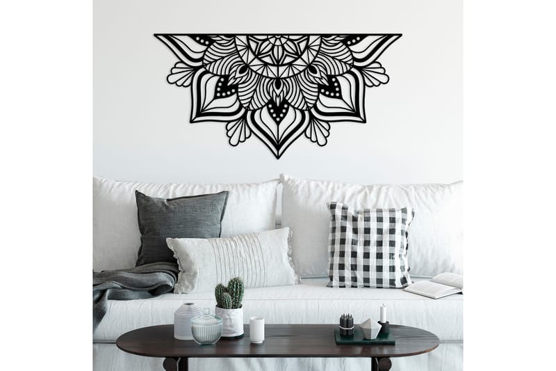 MANDALAS 1 Väggdekor Svart - Inredning & dekor - Väggdekor - Skyltar - Plåtskylt