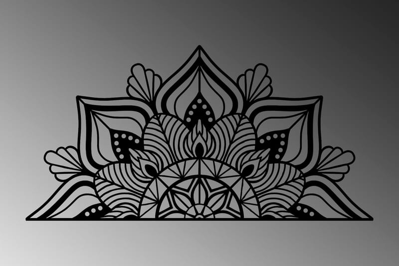 Mandalas 1 Väggdekor - Svart - Inredning & dekor - Väggdekor - Skyltar - Plåtskylt