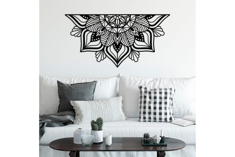 Mandalas 1 Väggdekor - Svart - Inredning & dekor - Väggdekor - Skyltar - Plåtskylt