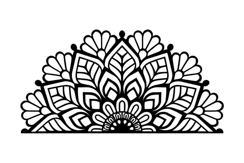 MANDALAS 2 Väggdekor Svart - Inredning & dekor - Väggdekor - Skyltar - Plåtskylt