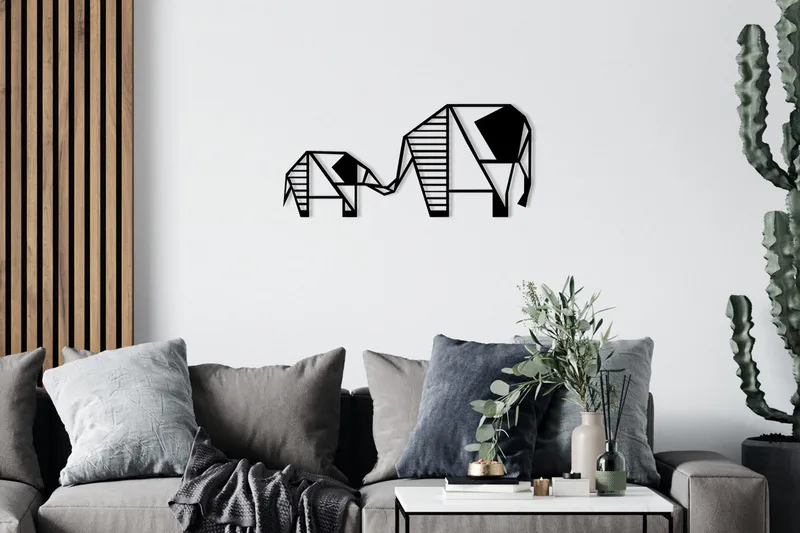 Metal Wall Decor Väggdekor, Svart