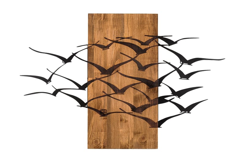 Migration Väggdekor, Svart/Valnöt