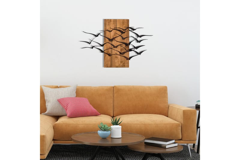 Migration Väggdekor - Svart/Valnöt - Inredning & dekor - Väggdekor - Skyltar - Plåtskylt