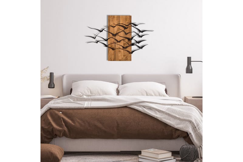 Migration Väggdekor - Svart/Valnöt - Inredning & dekor - Väggdekor - Skyltar - Plåtskylt