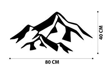 Mountain 1 Metal Väggdekor - Svart - Inredning & dekor - Väggdekor - Skyltar - Plåtskylt