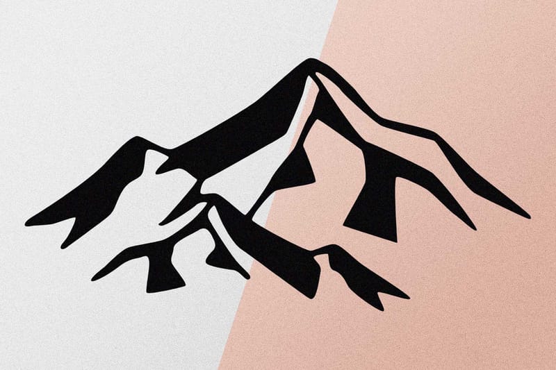 Mountain 1 Metal Väggdekor - Svart - Inredning & dekor - Väggdekor - Skyltar - Plåtskylt