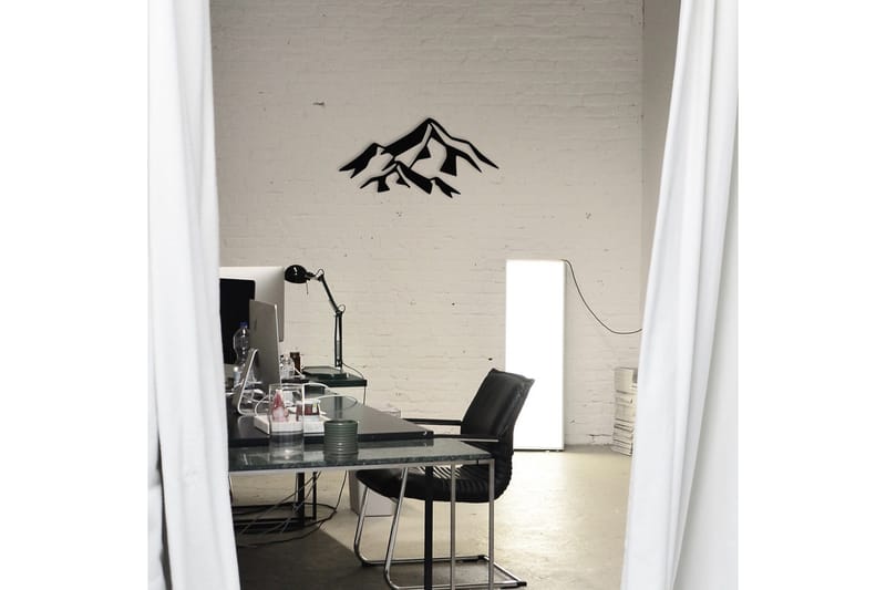 Mountain 1 Metal Väggdekor - Svart - Inredning & dekor - Väggdekor - Skyltar - Plåtskylt
