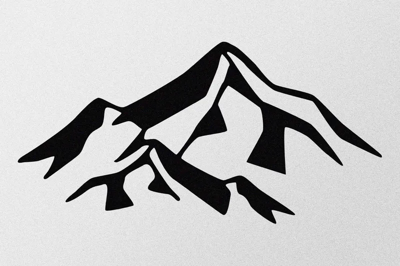 Mountain 1 Metal Väggdekor - Svart - Inredning & dekor - Väggdekor - Skyltar - Plåtskylt