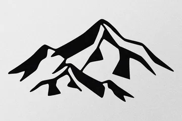 Mountain 1 Metal Väggdekor - Svart - Inredning & dekor - Väggdekor - Skyltar - Plåtskylt
