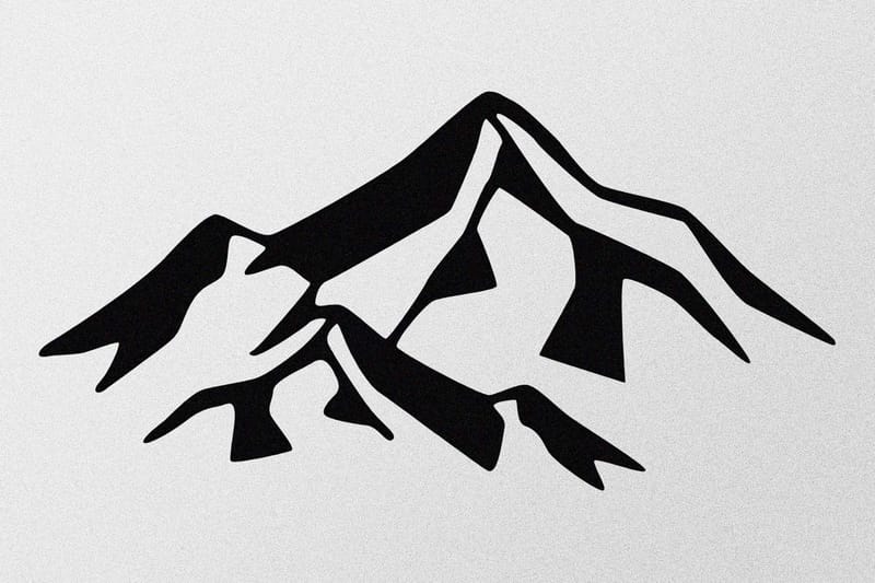 Mountain 1 Metal Väggdekor - Svart - Inredning & dekor - Väggdekor - Skyltar - Plåtskylt