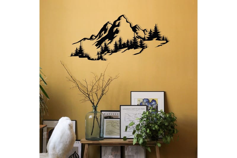 Mountain 3 Väggdekor - Svart - Inredning & dekor - Väggdekor - Skyltar - Plåtskylt