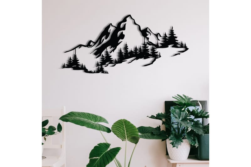 Mountain 3 Väggdekor - Svart - Inredning & dekor - Väggdekor - Skyltar - Plåtskylt