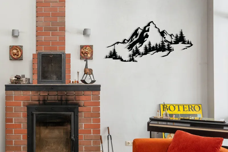 Mountain 3 Väggdekor - Svart - Inredning & dekor - Väggdekor - Skyltar - Plåtskylt
