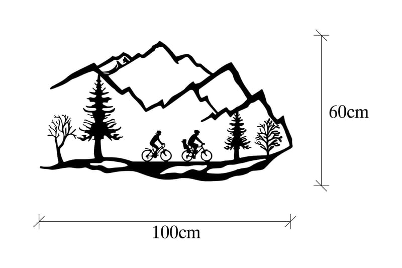 MOUNTAIN BIKE Väggdekor Svart - Inredning & dekor - Väggdekor - Skyltar - Plåtskylt