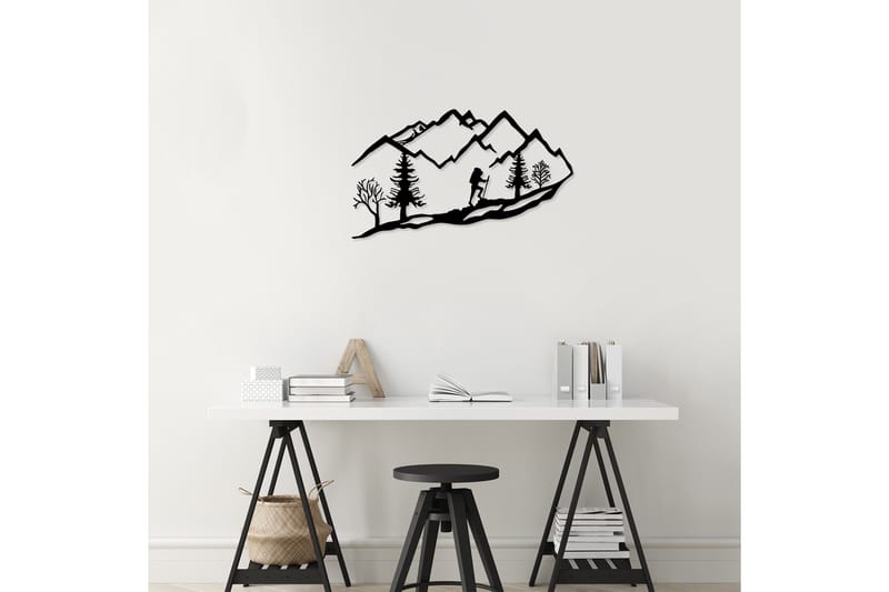 Mountain Climbing Väggdekor - Svart - Inredning & dekor - Väggdekor - Skyltar - Plåtskylt