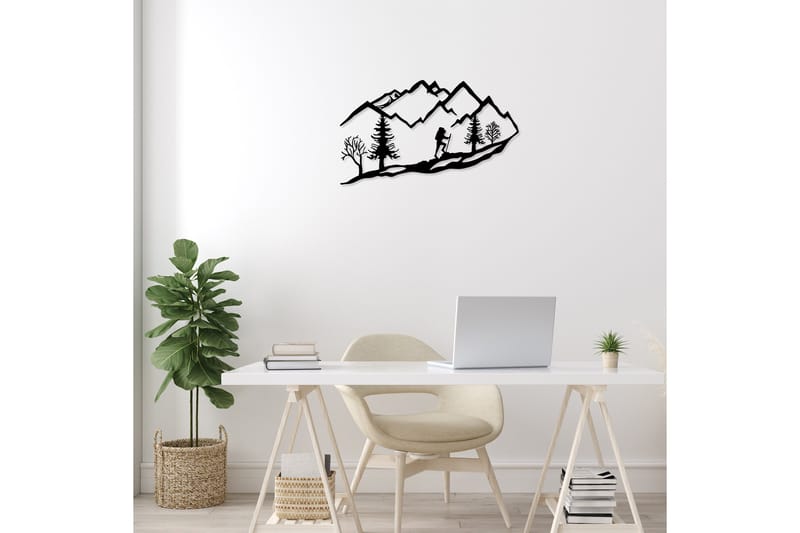 Mountain Climbing Väggdekor - Svart - Inredning & dekor - Väggdekor - Skyltar - Plåtskylt