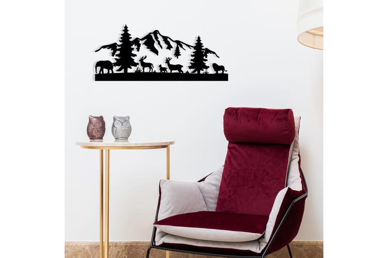 Mountain Väggdekor - Svart - Inredning & dekor - Väggdekor - Skyltar - Plåtskylt