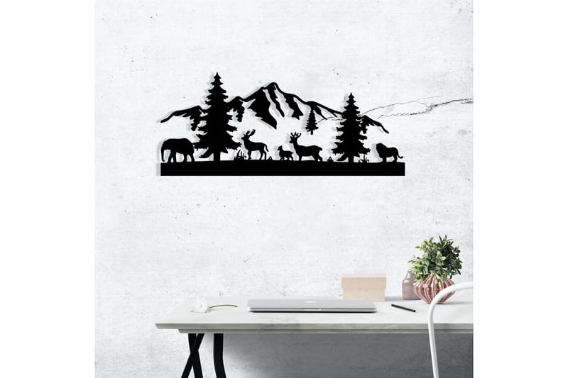 Mountain Väggdekor - Svart - Inredning & dekor - Väggdekor - Skyltar - Plåtskylt