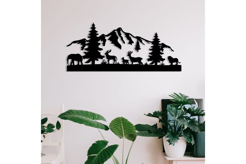 Mountain Väggdekor - Svart - Inredning & dekor - Väggdekor - Skyltar - Plåtskylt