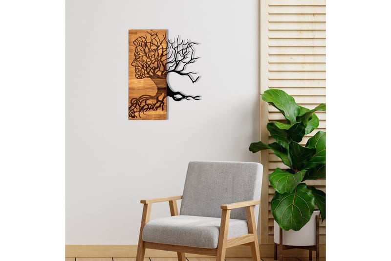 Muaz Väggdekor - Svart/Valnöt - Inredning & dekor - Väggdekor - Skyltar - Plåtskylt