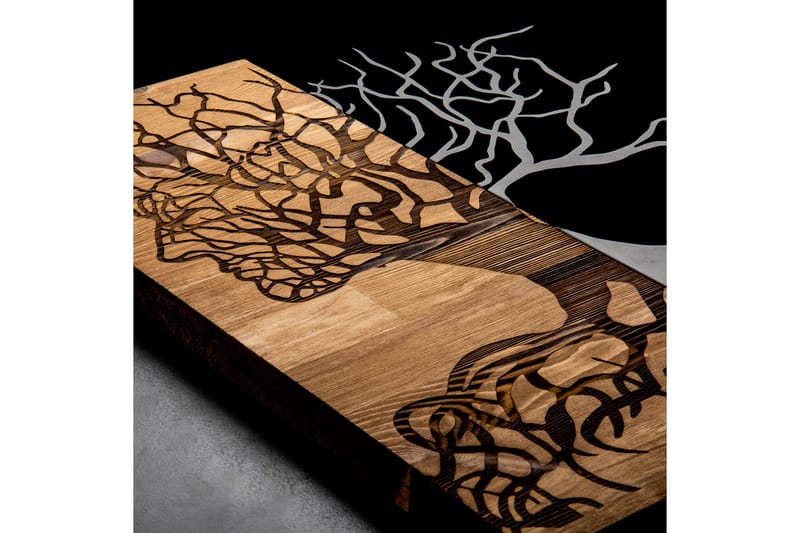 Muaz Väggdekor - Svart/Valnöt - Inredning & dekor - Väggdekor - Skyltar - Plåtskylt