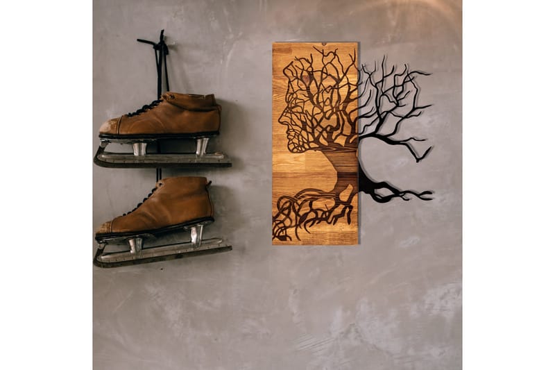 Muaz Väggdekor - Svart/Valnöt - Inredning & dekor - Väggdekor - Skyltar - Plåtskylt