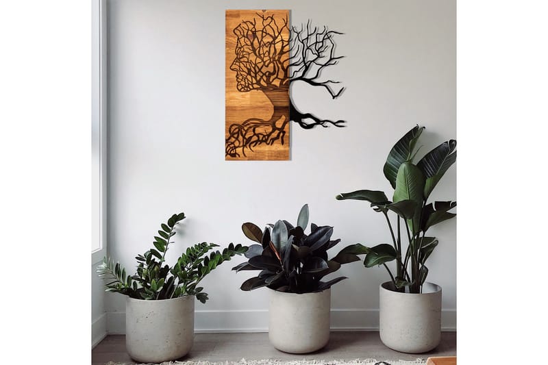 Muaz Väggdekor - Svart/Valnöt - Inredning & dekor - Väggdekor - Skyltar - Plåtskylt