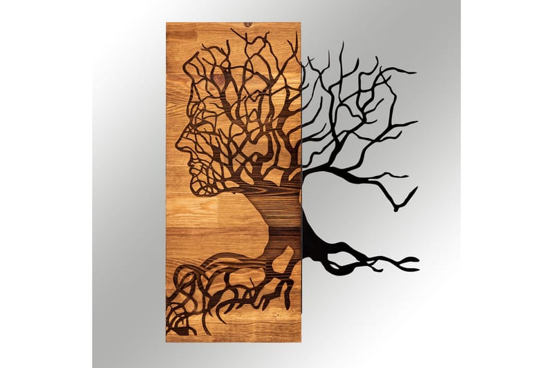 Muaz Väggdekor - Svart/Valnöt - Inredning & dekor - Väggdekor - Skyltar - Plåtskylt