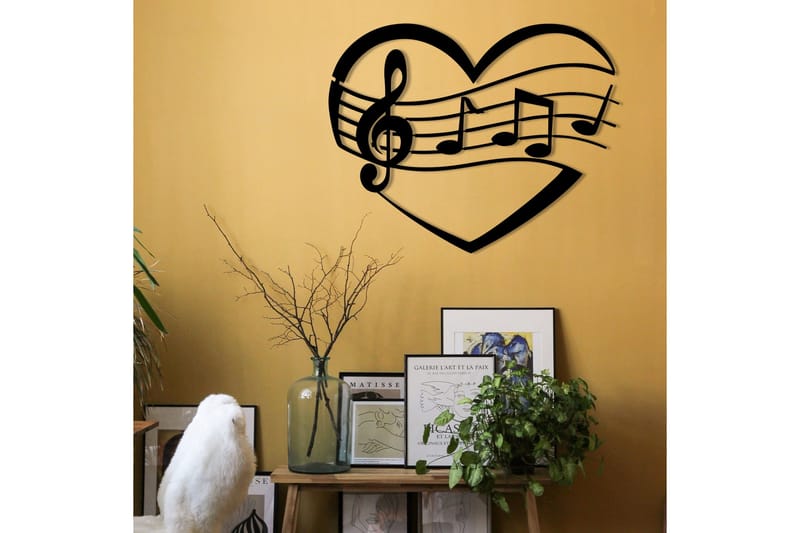 Music Väggdekor - Svart - Inredning & dekor - Väggdekor - Skyltar - Plåtskylt