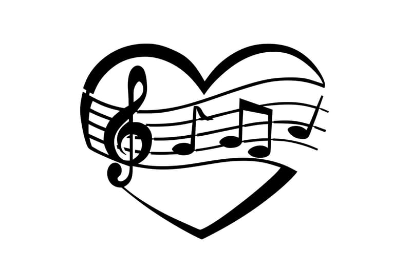 Music Väggdekor, Svart